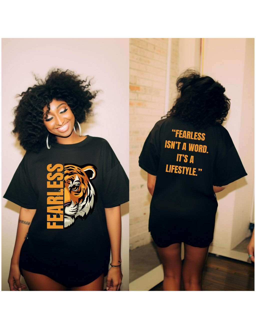 Fearless Tiger | Graphic Tee & Hoodie | Wear the Strength of the Fearless by Love & Lyrics Designs