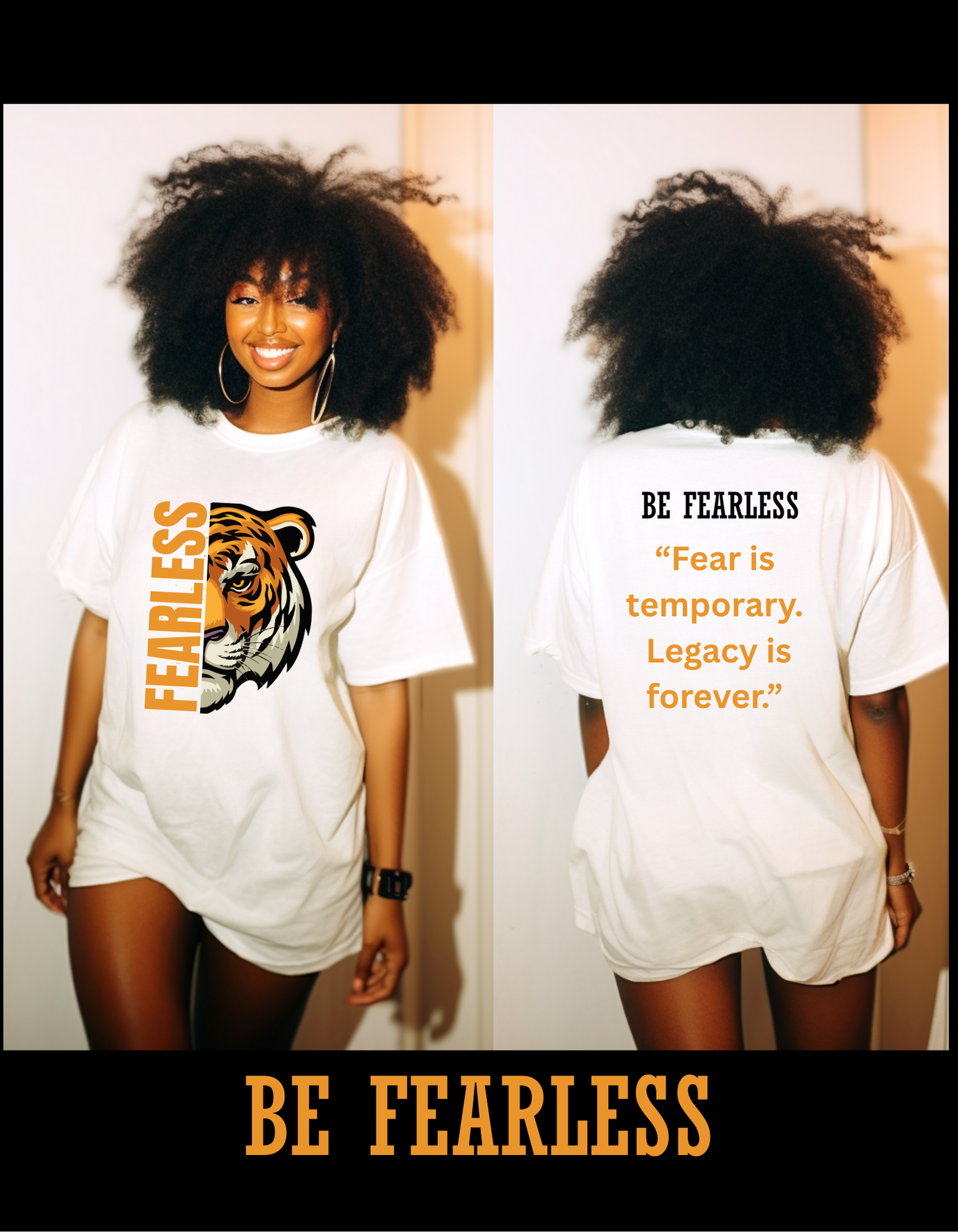 Fearless Tiger | Graphic Tee & Hoodie | Wear the Strength of the Fearless by Love & Lyrics Designs