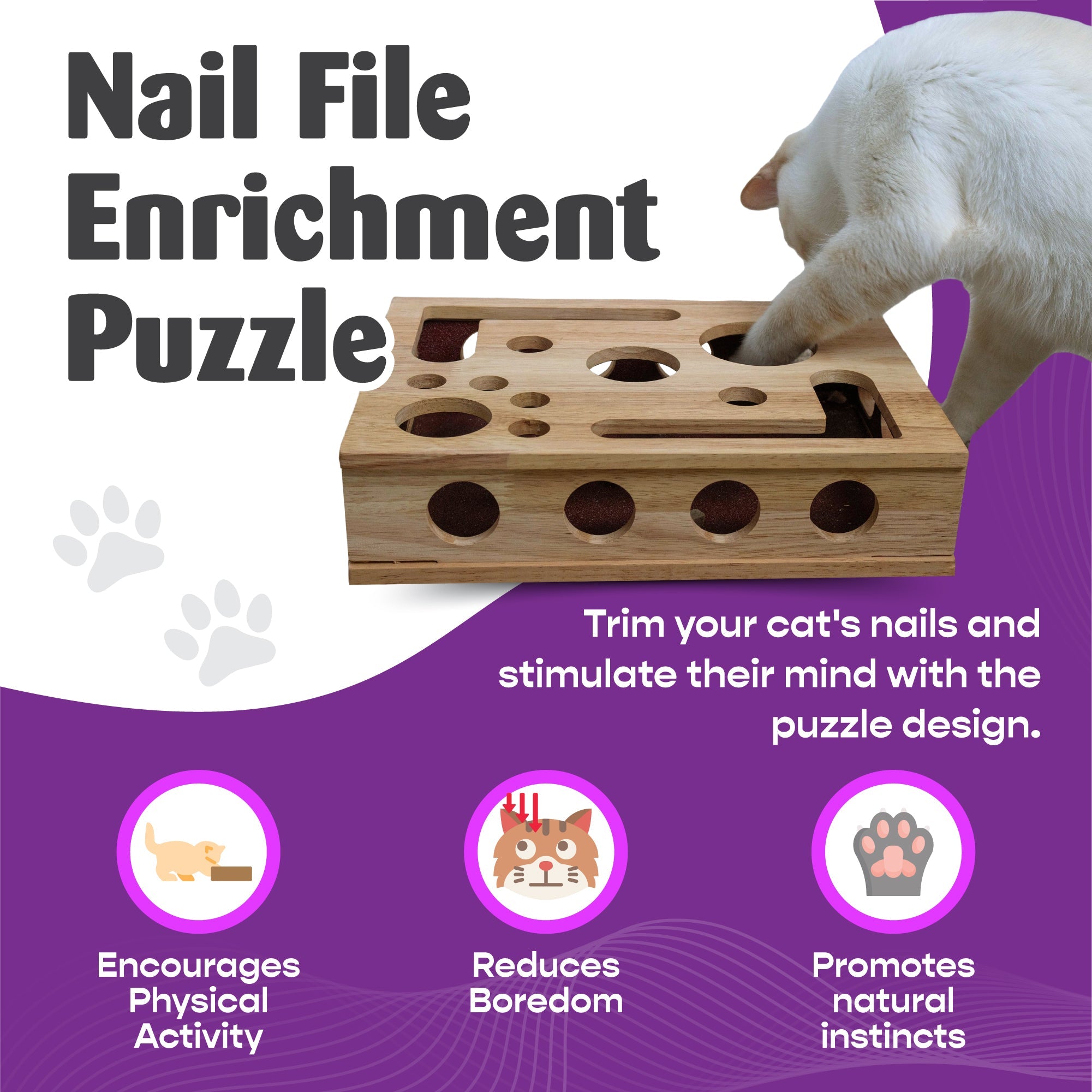 *The Original* Cat Nail File Enrichment Box by Fig & Friends