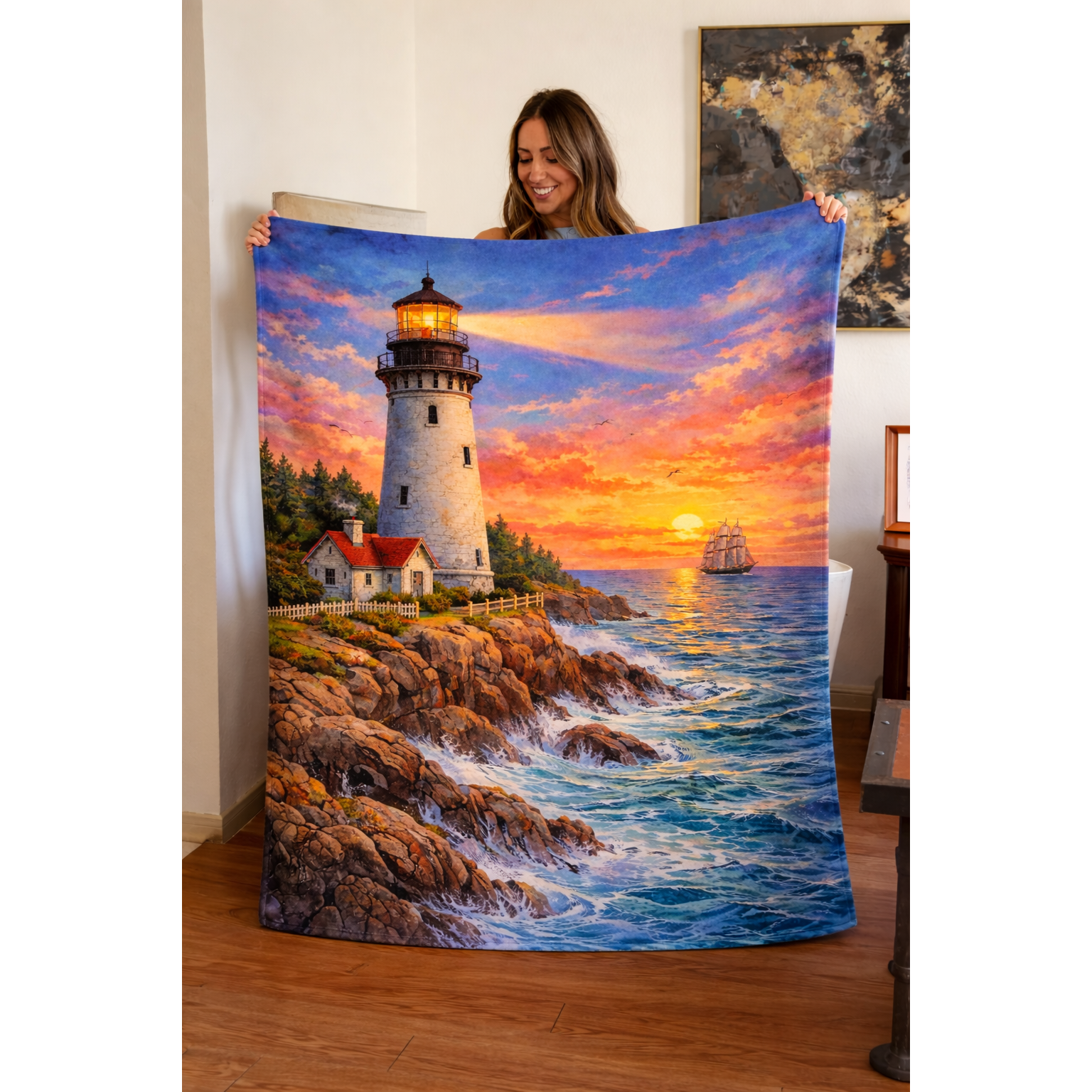 Lighthouse Blanket 🌊 by Julia Rose Collection