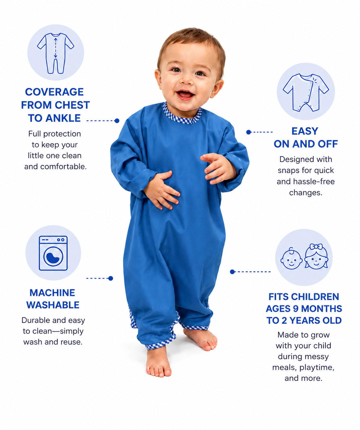 BodyBib™ Full-Coverage Toddler Bib by BodyBibShop