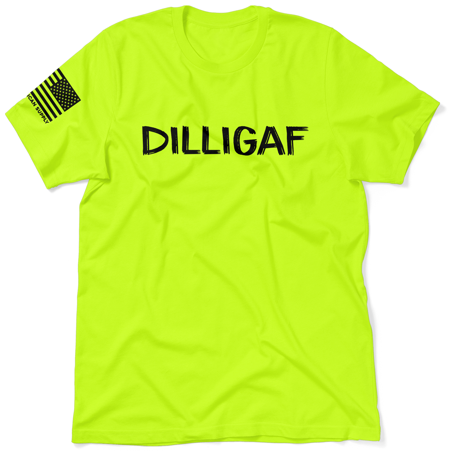 DILLIGAF - Safety Yellow T-Shirt by Armed American Supply
