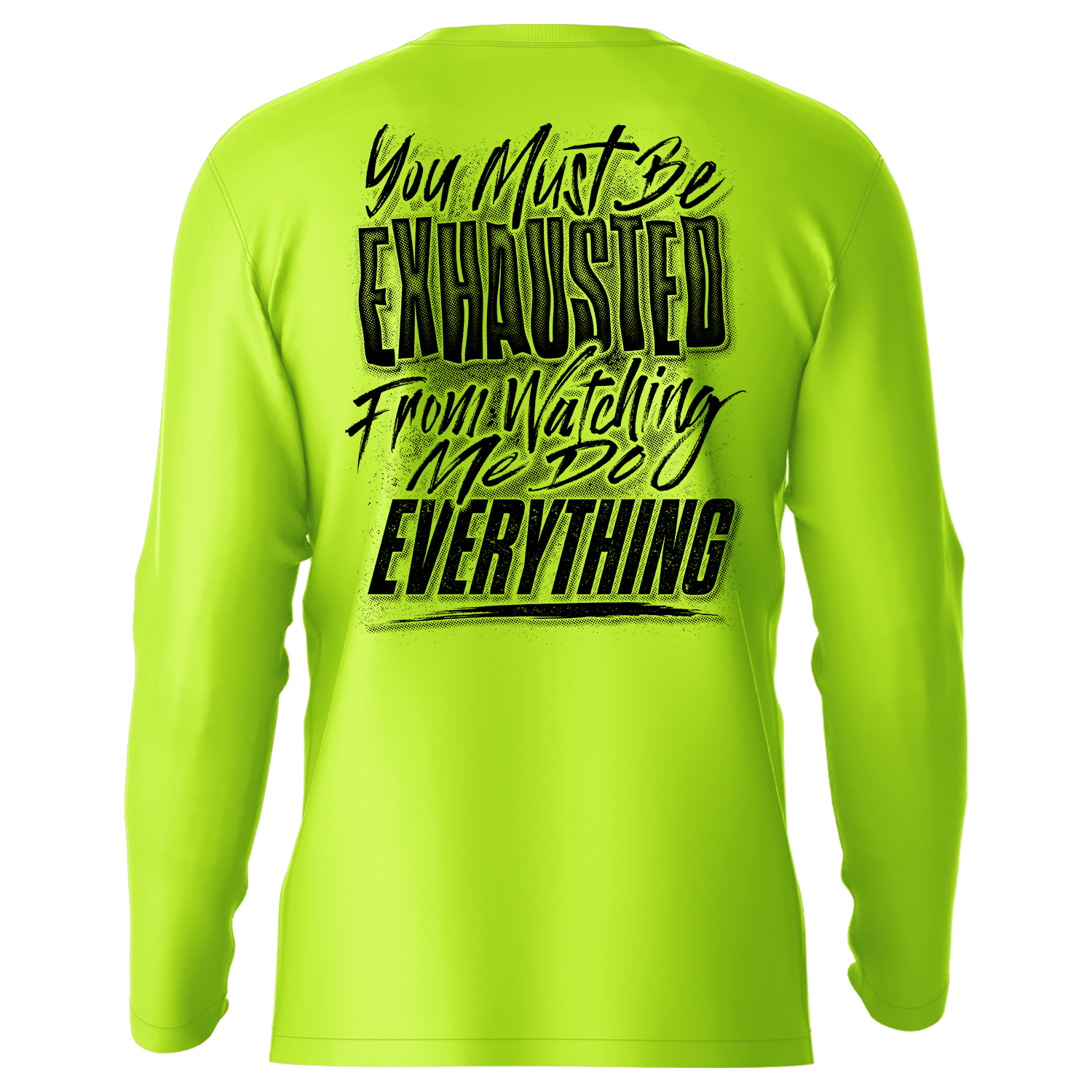 Exhausted - Hi-Visibility UPF 50 Long Sleeve Sun Shirt by Armed American Supply