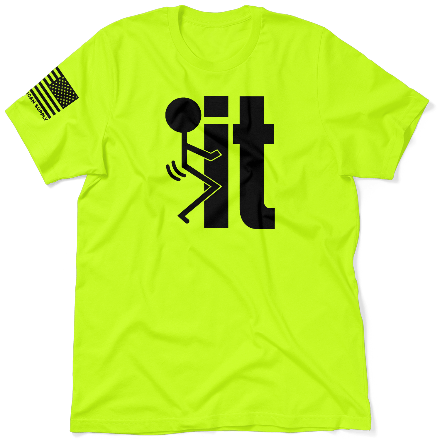 F It - Safety Yellow T-Shirt by Armed American Supply