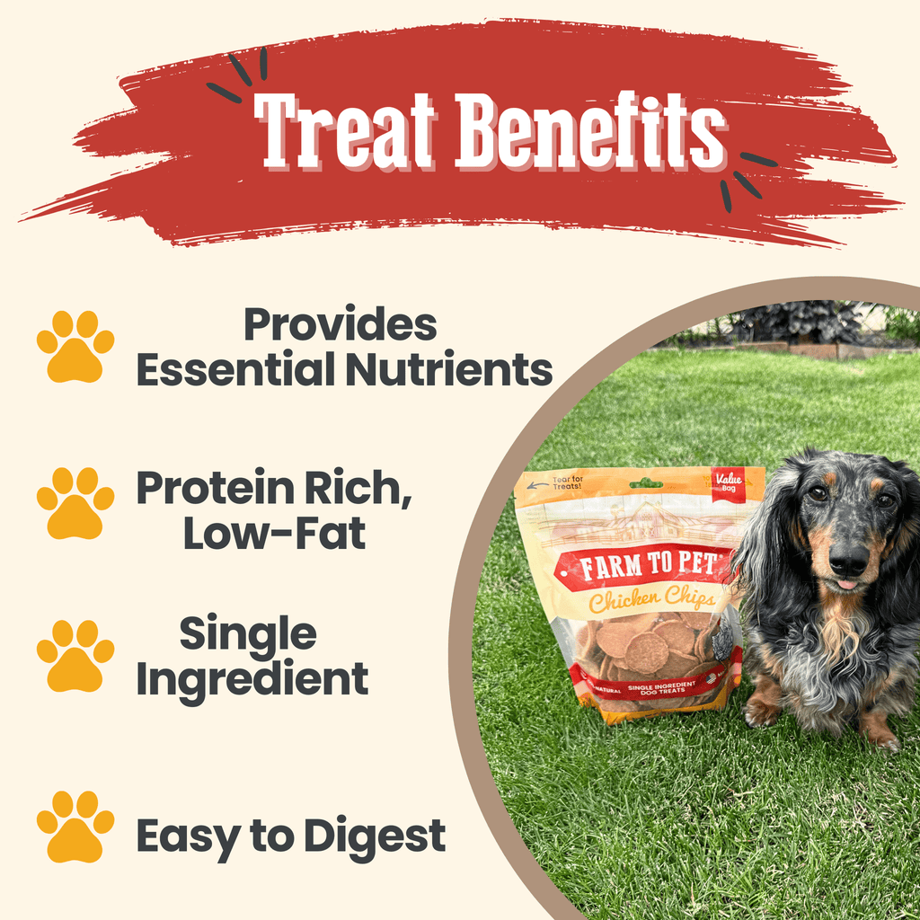 Chicken Chips for Dogs | All-Natural Single-Ingredient Dog Treats by Farm To Pet
