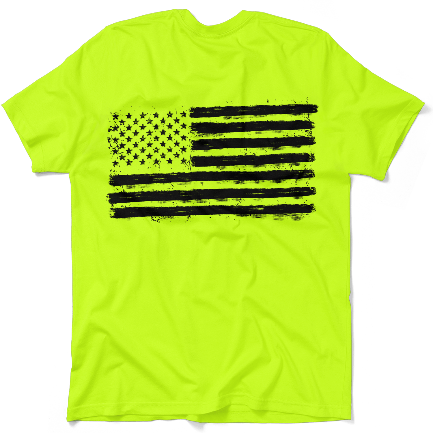 Old Glory - Safety Yellow Hi-Vis T-Shirt by Armed American Supply