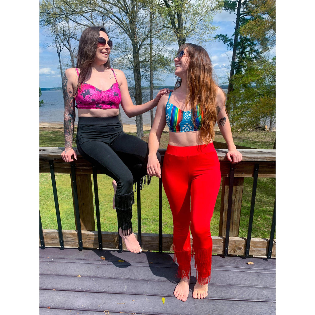 Freeda Spaghetti Strap Bustier Top, Swim, or Athletic Bralette |Serape or Pink Cowgirl [Sizes SM-L] by The Bullish Store