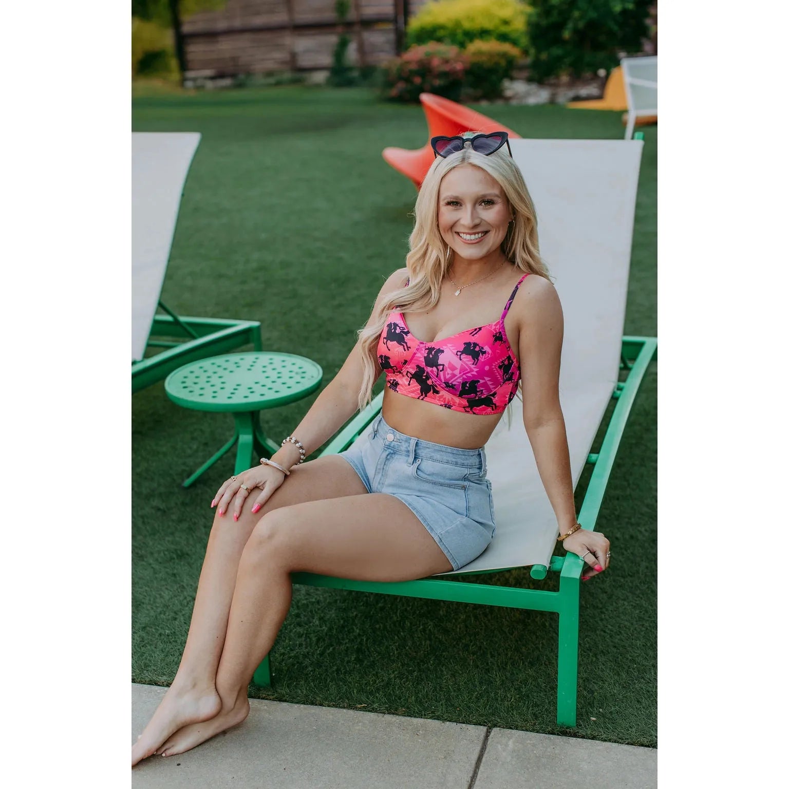 Freeda Spaghetti Strap Bustier Top, Swim, or Athletic Bralette |Serape or Pink Cowgirl [Sizes SM-L] by The Bullish Store