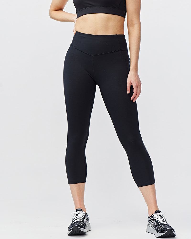 Go Again Women's Cropped Leggings Length 21" by Goal Five