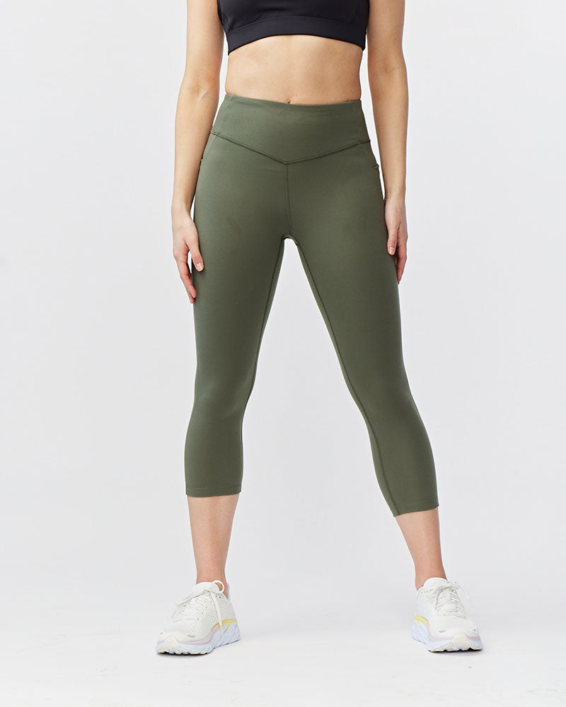 Go Again Women's Cropped Leggings Length 21" by Goal Five