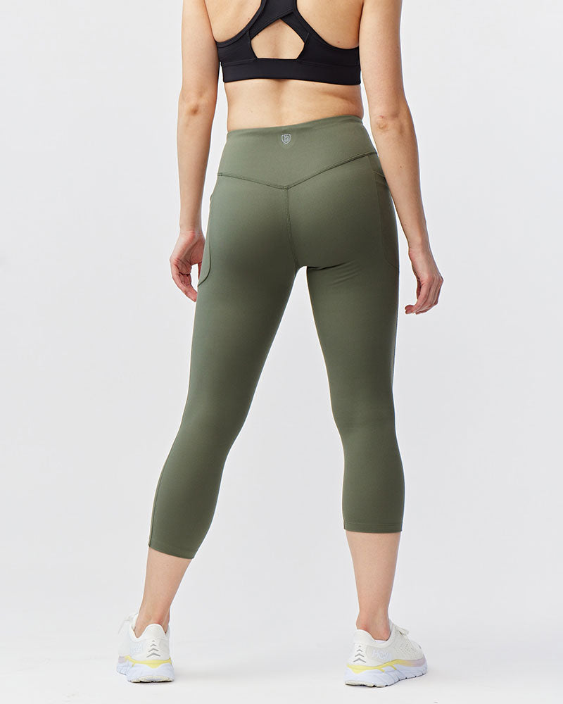 Go Again Women's Cropped Leggings Length 21" by Goal Five