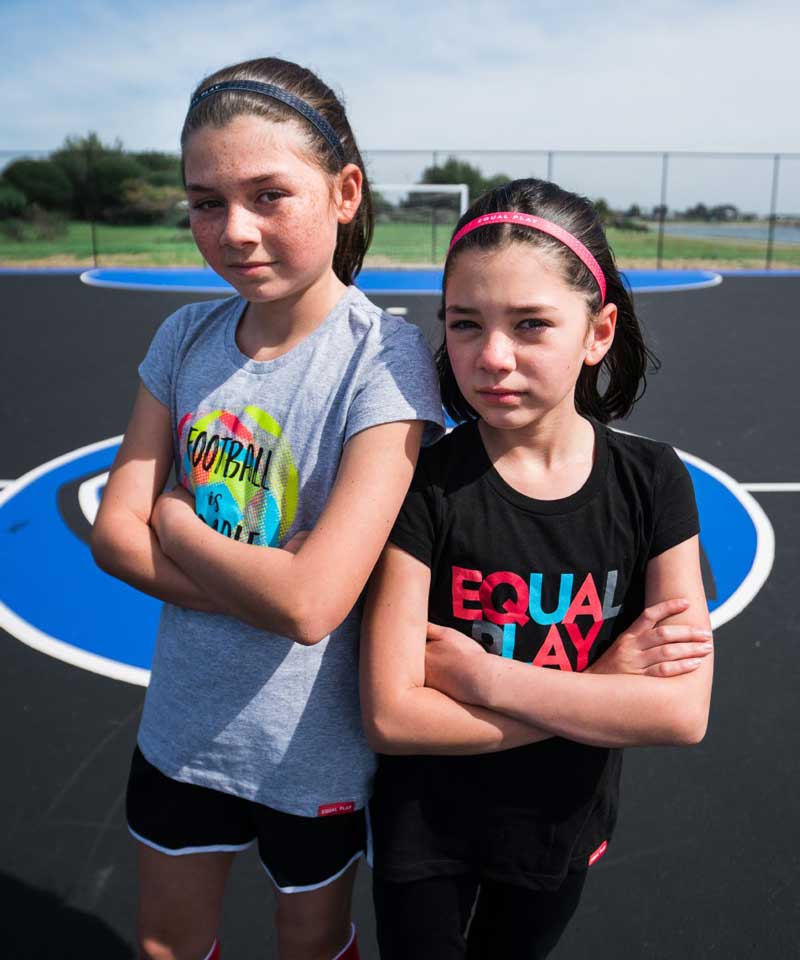 Equal Play Girls' Black T Shirt by Goal Five