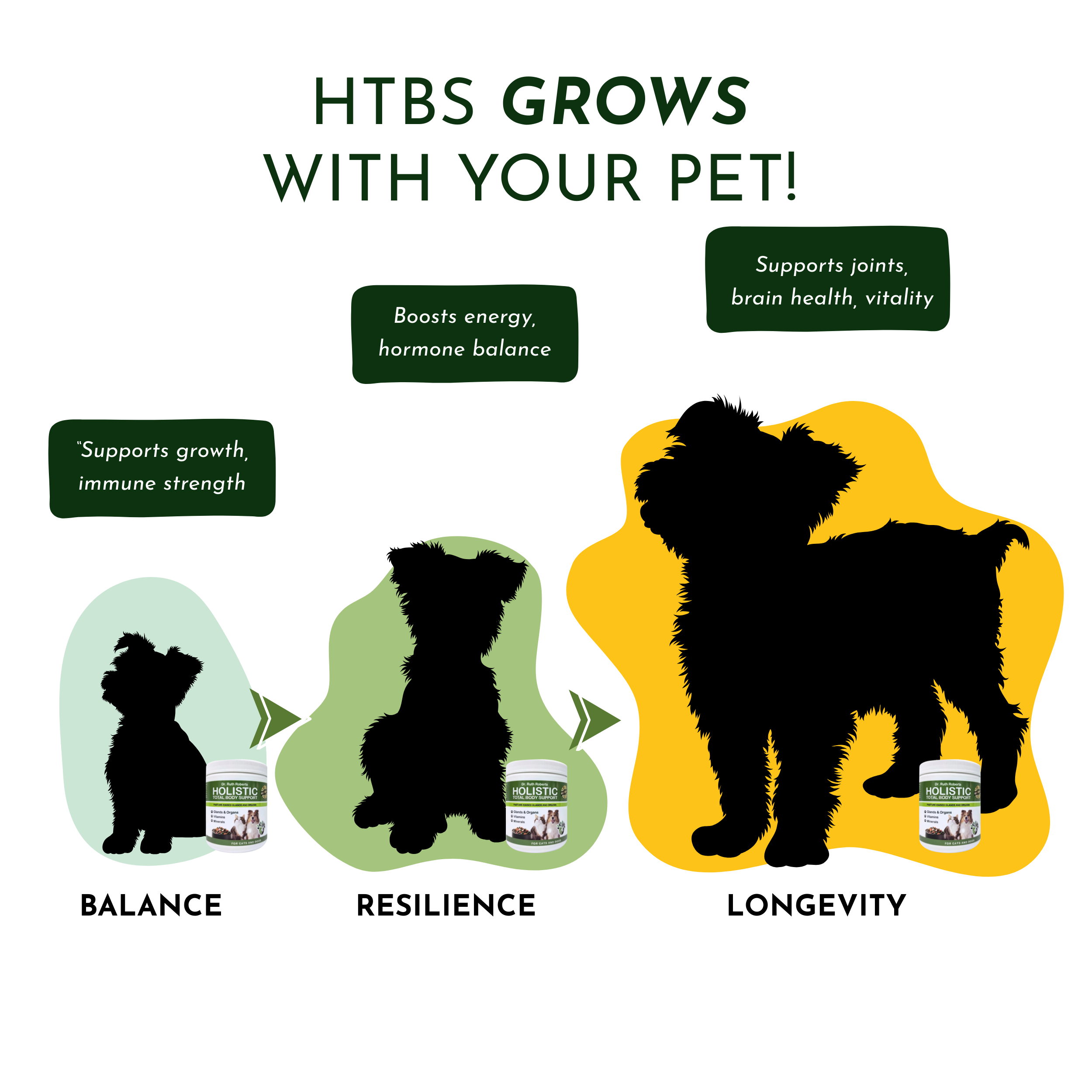 Holistic Total Body Support — Daily Multivitamin & Pasture-Raised Glandular Blend for Dogs & Cats by Dr. Ruth Roberts