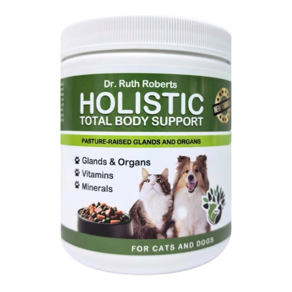 Holistic Total Body Support — Daily Multivitamin & Pasture-Raised Glandular Blend for Dogs & Cats by Dr. Ruth Roberts