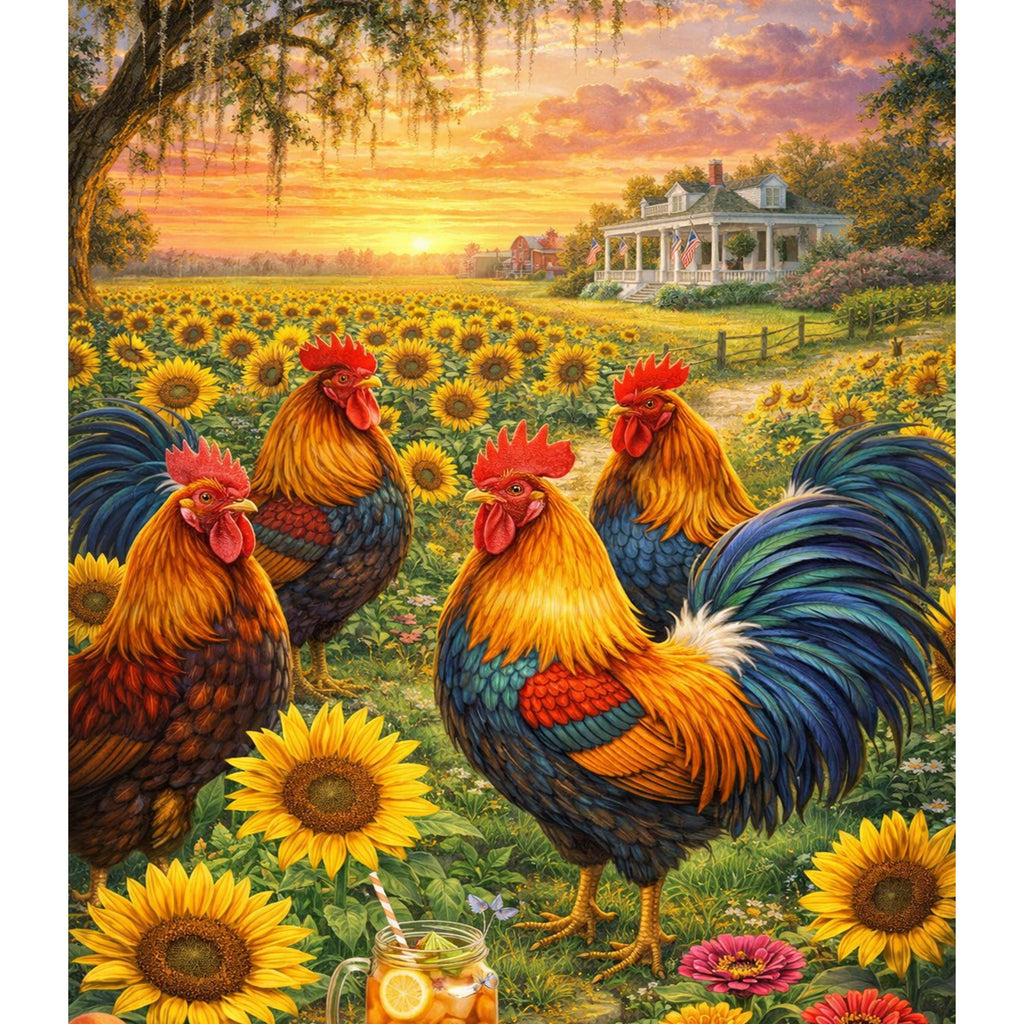 Rooster Blanket 🐓🌻 by Julia Rose Collection
