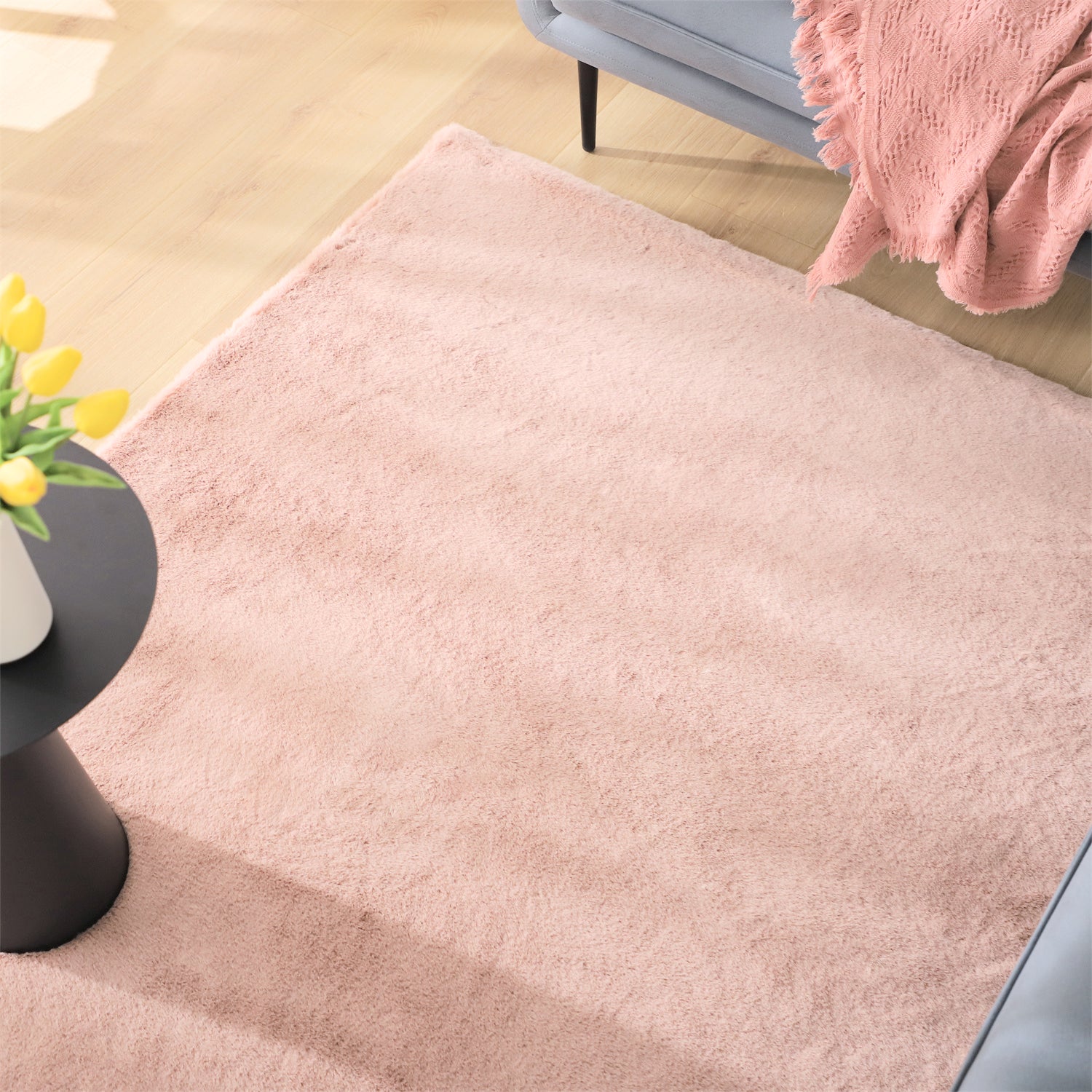 Kasentex Spring Fluffy Elegant Faux Fur Area Rugs, Ultra Soft, Room Decor, Graduation Gifts, Fathers Day Gift, Mom Gift, Easter Gift by Kasentex