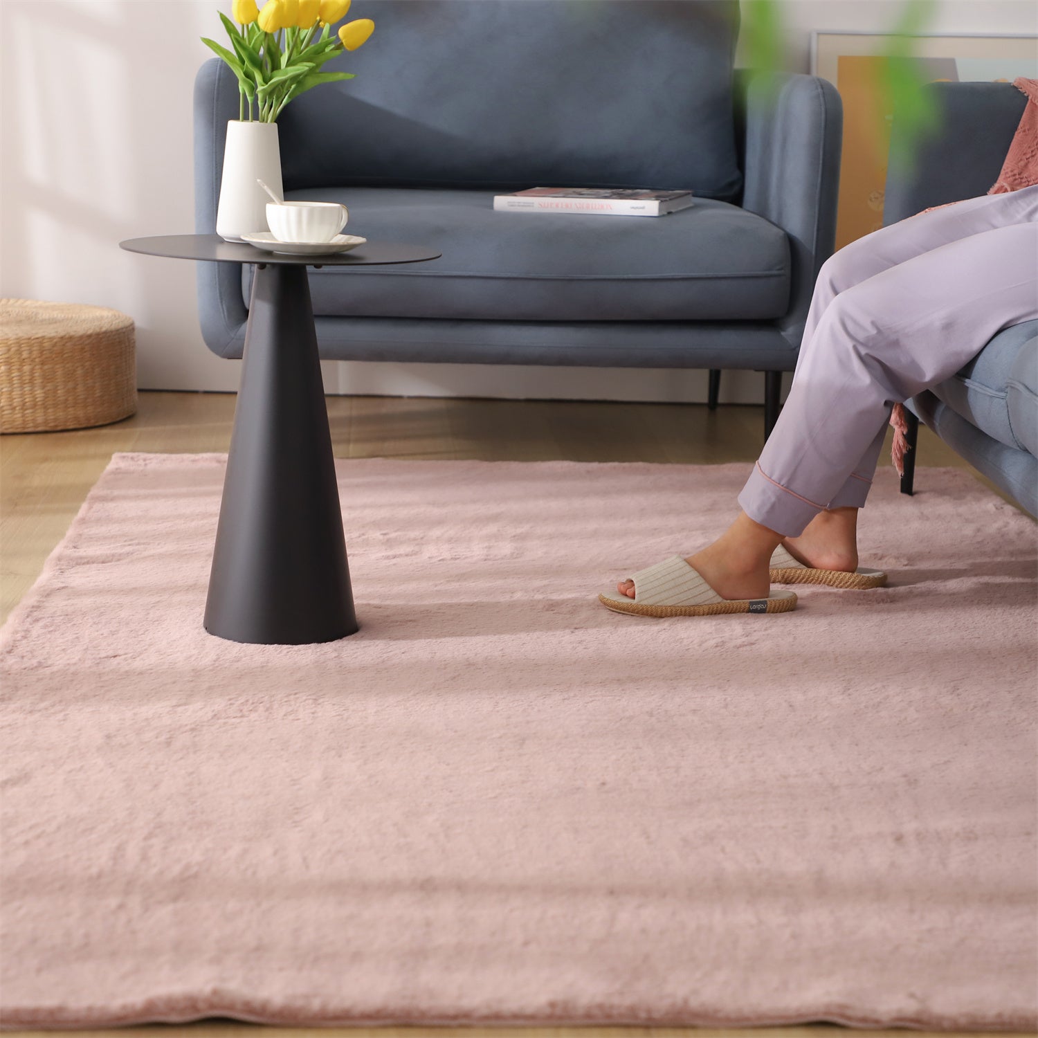 Kasentex Spring Fluffy Elegant Faux Fur Area Rugs, Ultra Soft, Room Decor, Graduation Gifts, Fathers Day Gift, Mom Gift, Easter Gift by Kasentex