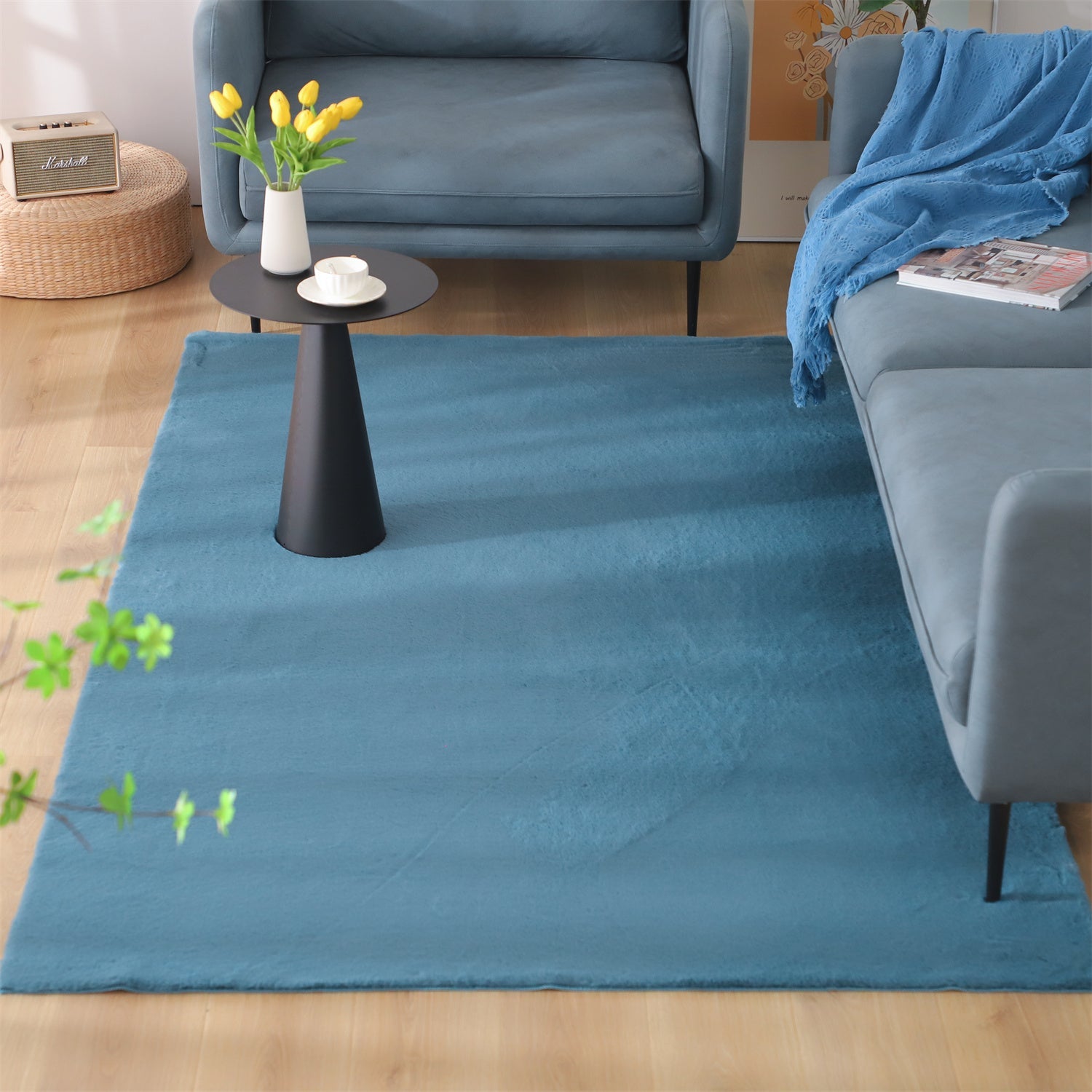 Kasentex Spring Fluffy Elegant Faux Fur Area Rugs, Ultra Soft, Room Decor, Graduation Gifts, Fathers Day Gift, Mom Gift, Easter Gift by Kasentex