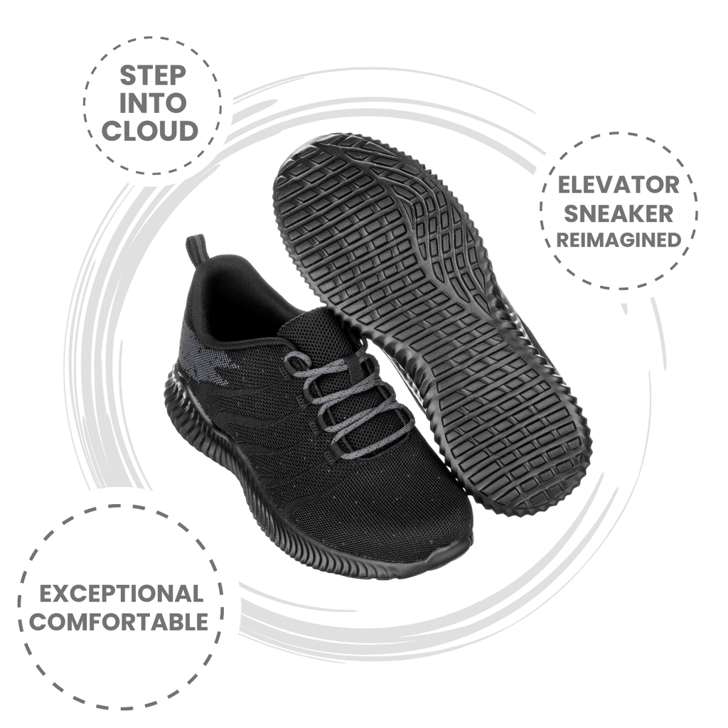CALTO - Q216 - 2.8 Inches Taller (Black/Grey) - Ultra Lightweight by Tallmenshoes.com