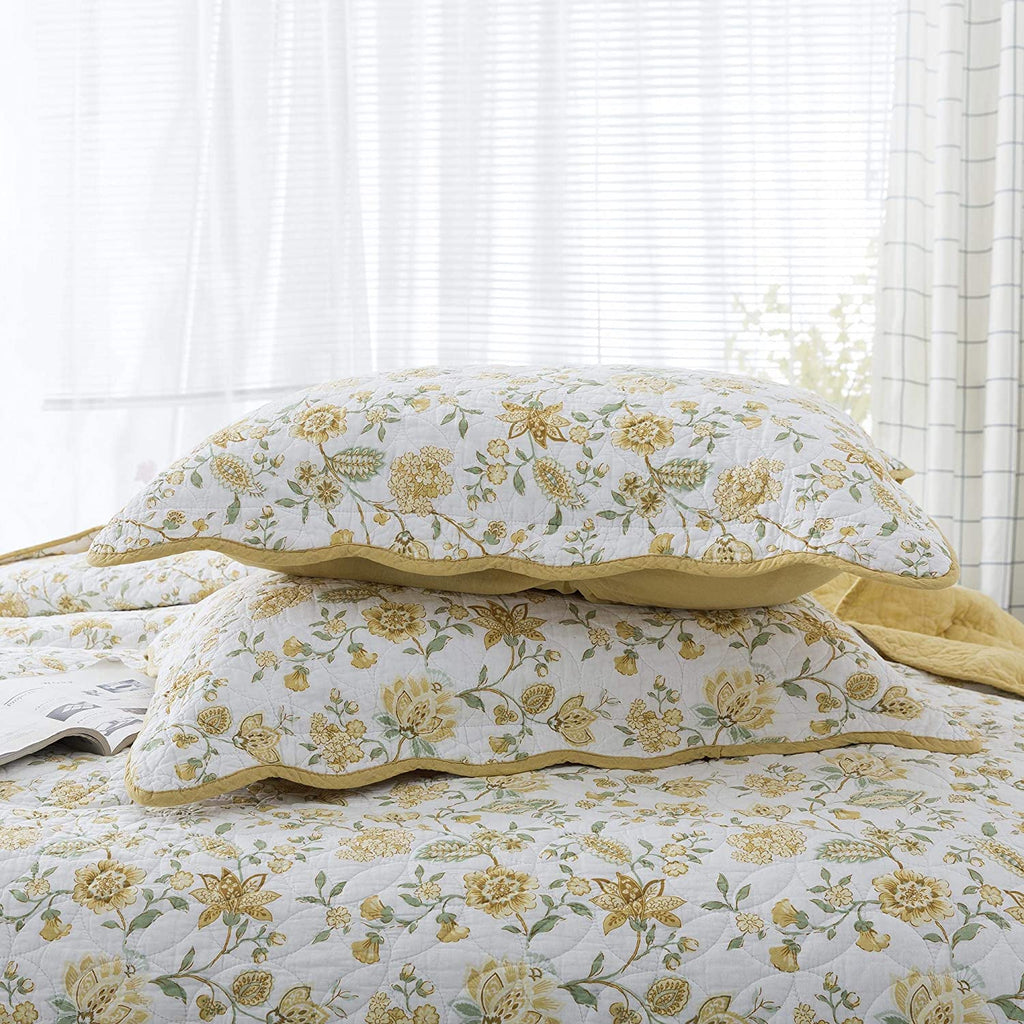 Kasentex 100% Cotton Summer Ultra Soft Floral Design 3 Piece Reversible Bedding Set, Room Decor, Graduation Gifts by Kasentex