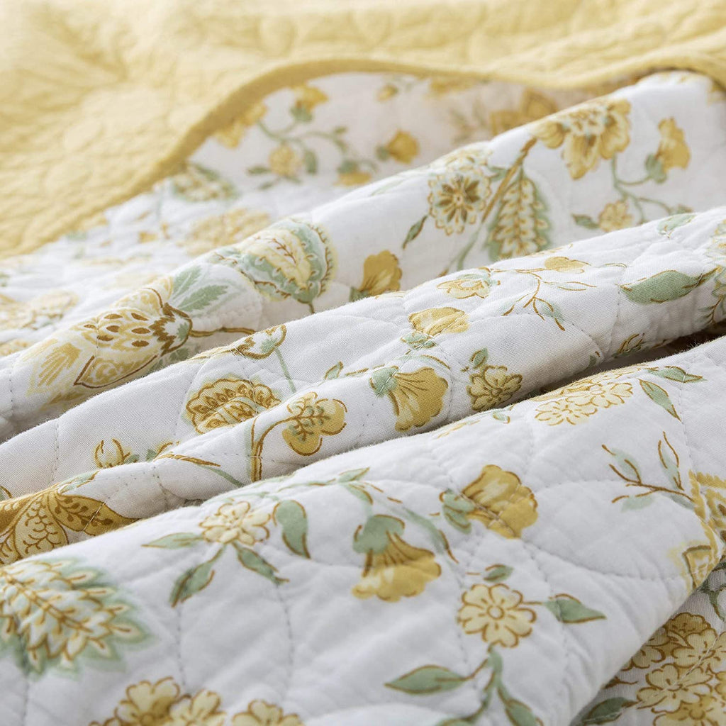 Kasentex 100% Cotton Summer Ultra Soft Floral Design 3 Piece Reversible Bedding Set, Room Decor, Graduation Gifts by Kasentex