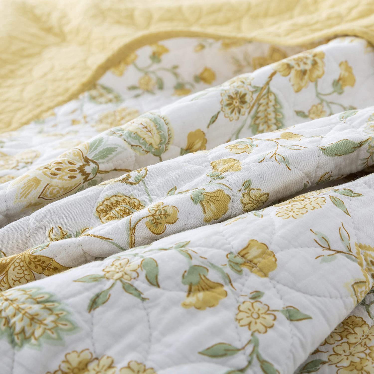 Kasentex 100% Cotton Summer Ultra Soft Floral Design 3 Piece Reversible Bedding Set, Room Decor, Graduation Gifts by Kasentex