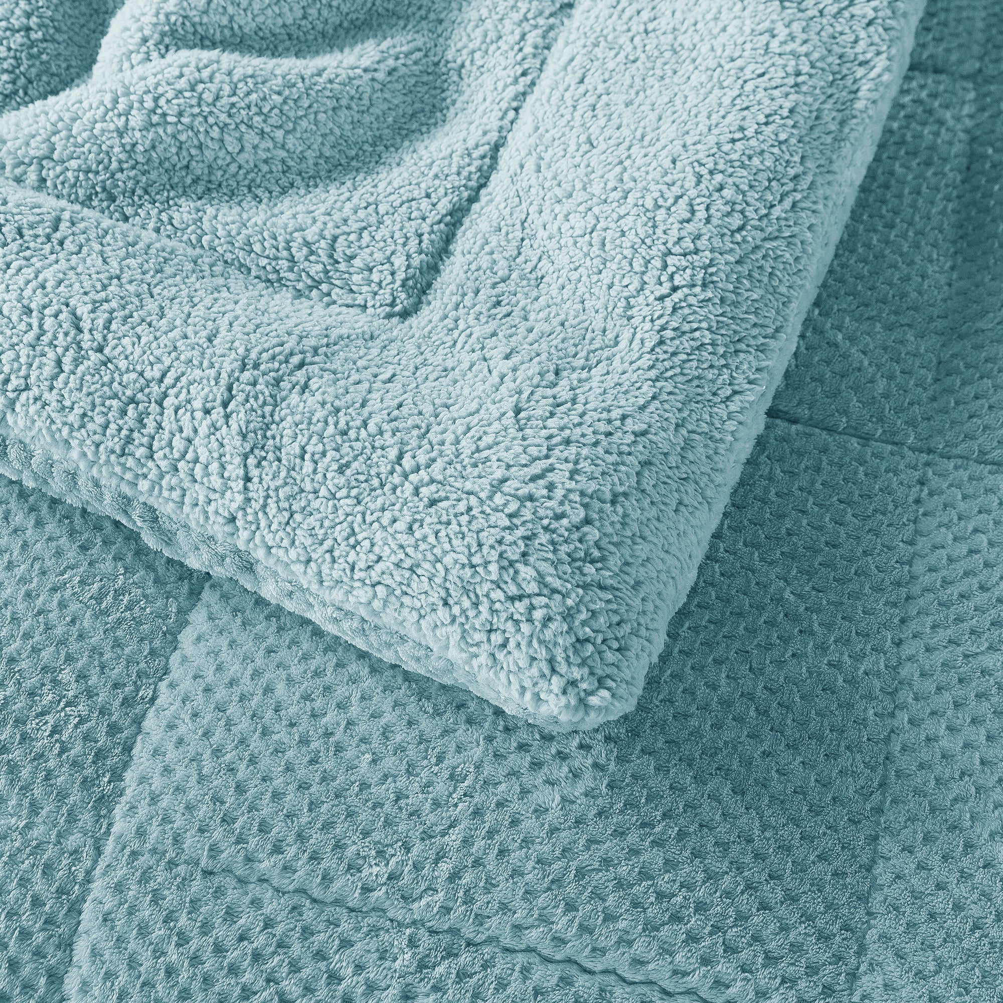 Kasentex Ultra Soft All Season Reversible Plush Sherpa Lined Comforter, Twin, Queen, King by Kasentex