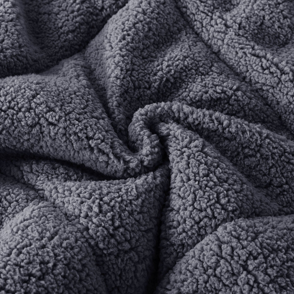 Kasentex Ultra Soft All Season Reversible Plush Sherpa Lined Comforter, Twin, Queen, King by Kasentex