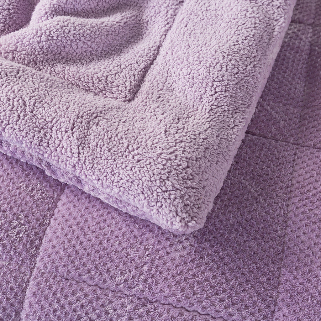 Kasentex Ultra Soft All Season Reversible Plush Sherpa Lined Comforter, Twin, Queen, King by Kasentex