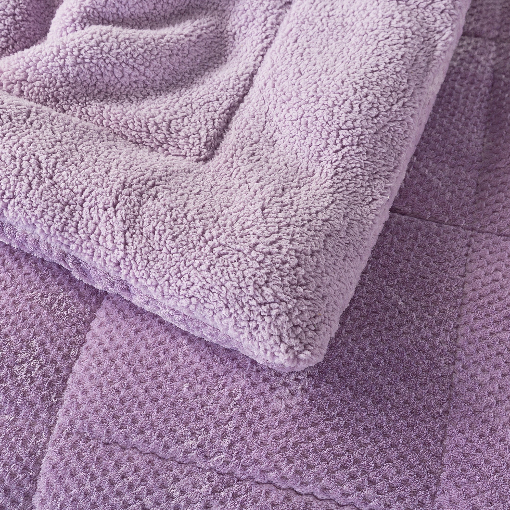 Kasentex Ultra Soft All Season Reversible Plush Sherpa Lined Comforter, Twin, Queen, King by Kasentex