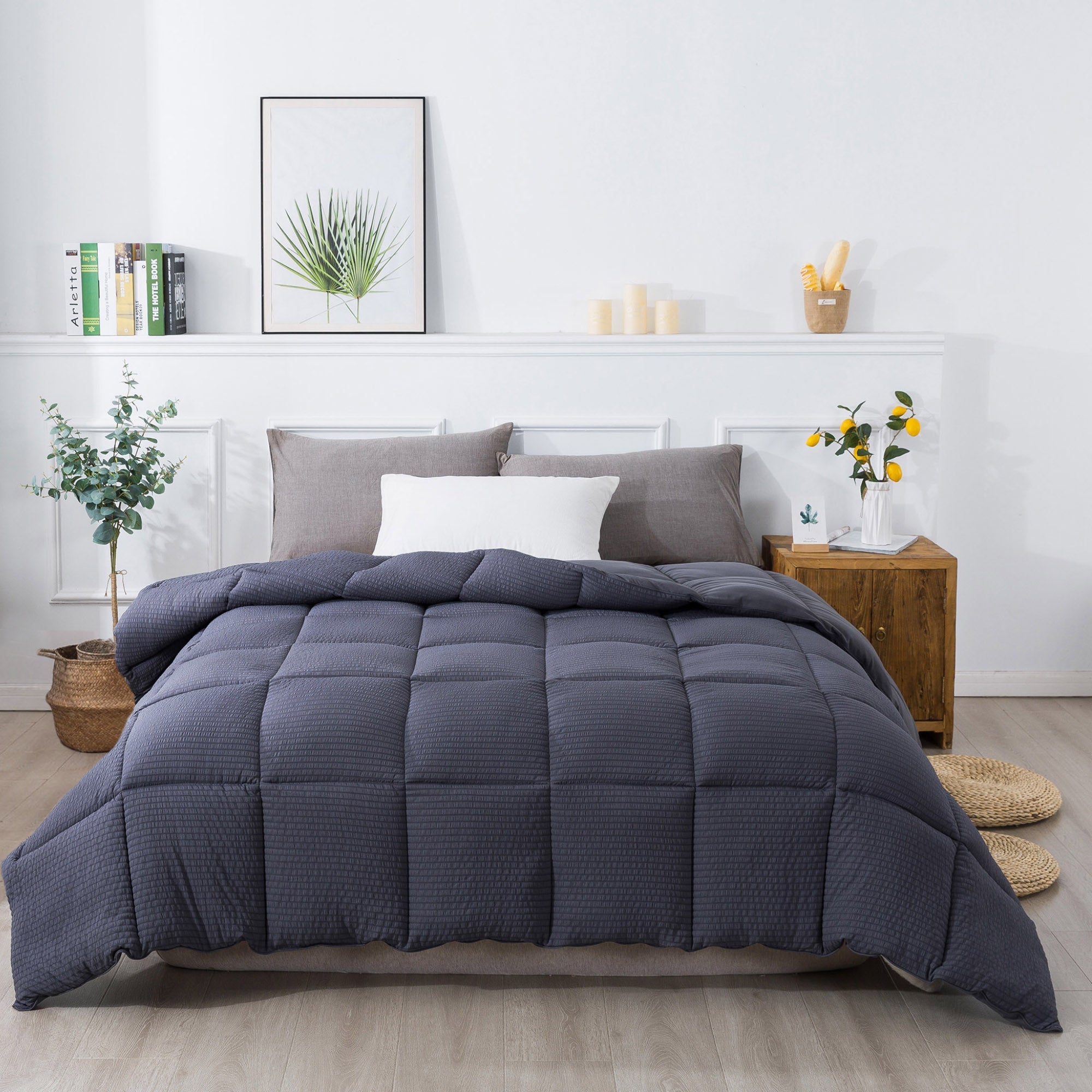 Kasentex Ultra Soft All Season Down Alternative Reversible Comforter, Twin, Queen, King, Room Decor, Graduation Gifts by Kasentex