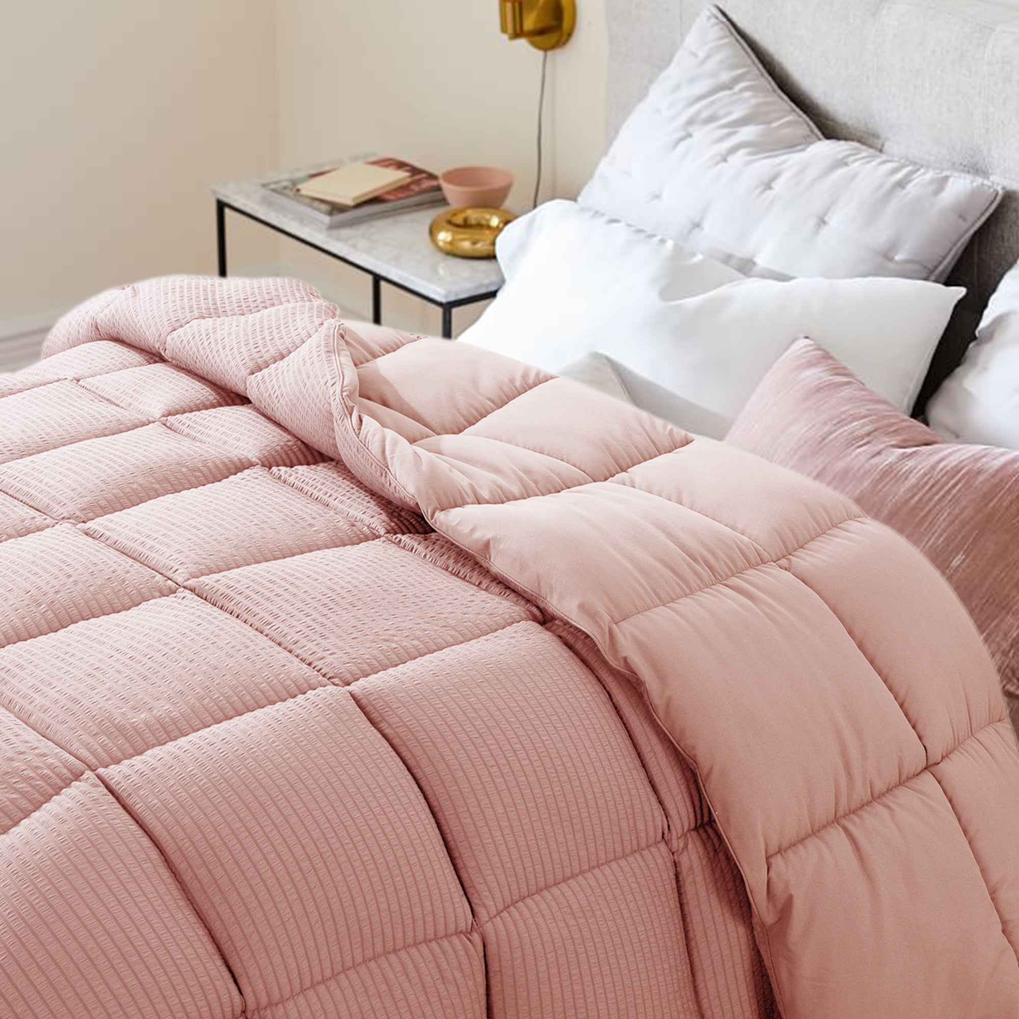 Kasentex Ultra Soft All Season Down Alternative Reversible Comforter, Twin, Queen, King, Room Decor, Graduation Gifts by Kasentex