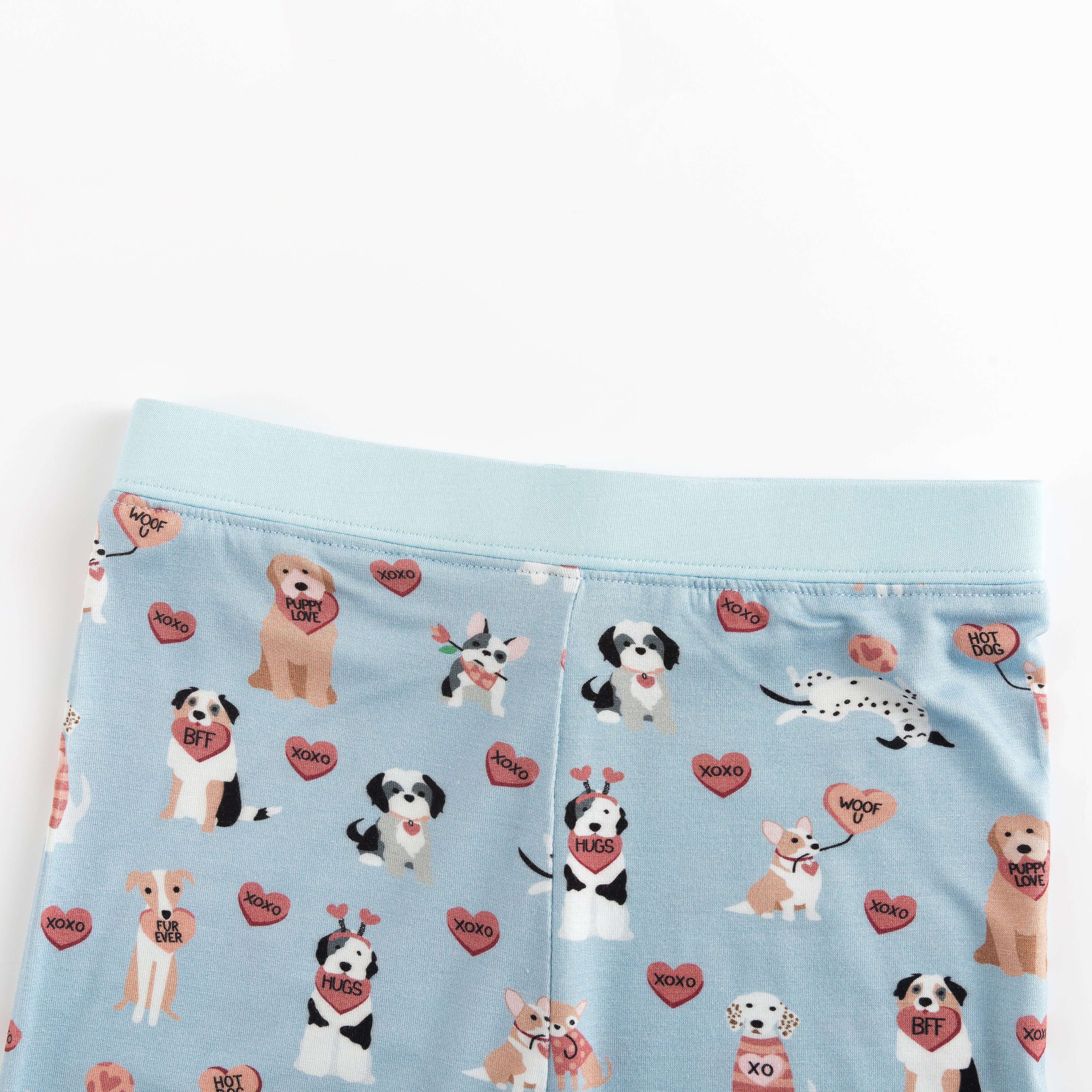 Pups & Kisses (Long Sleeve PJ) - Blue by Dreamlet