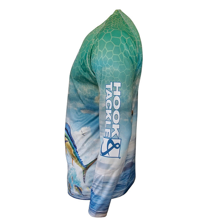 Men's Bull Dolphin L/S UV Fishing Shirt by Hook & Tackle