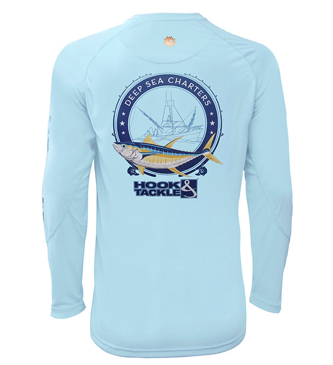 Men's Tuna Charters L/S UV Fishing Shirt by Hook & Tackle