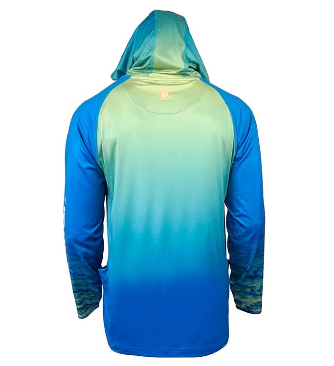 Men's Mahi Camo UV Fishing Hoodie Gaiter by Hook & Tackle