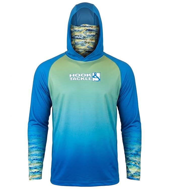 Men's Mahi Camo UV Fishing Hoodie Gaiter by Hook & Tackle