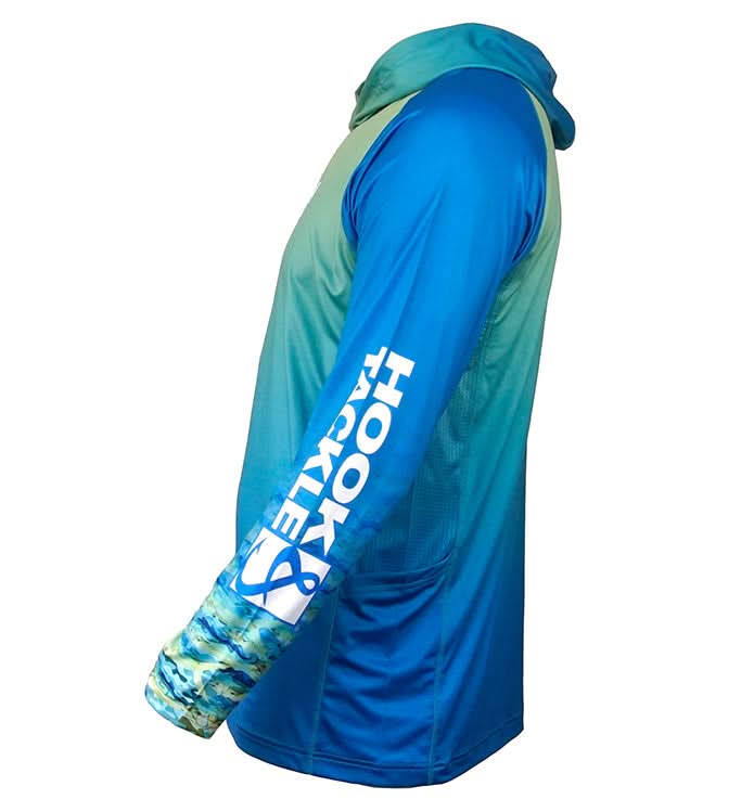 Men's Mahi Camo UV Fishing Hoodie Gaiter by Hook & Tackle