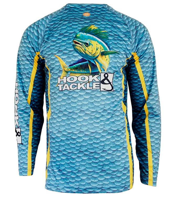 Men's Mahi Scales L/S UV Fishing Shirt by Hook & Tackle