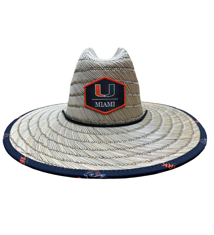 University of Miami Logo Straw Hat by Hook & Tackle