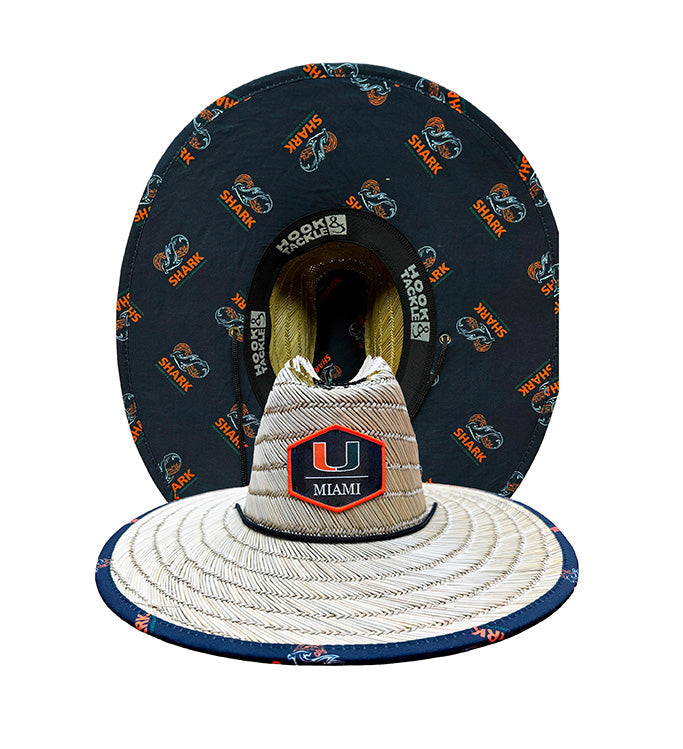 University of Miami Logo Straw Hat by Hook & Tackle