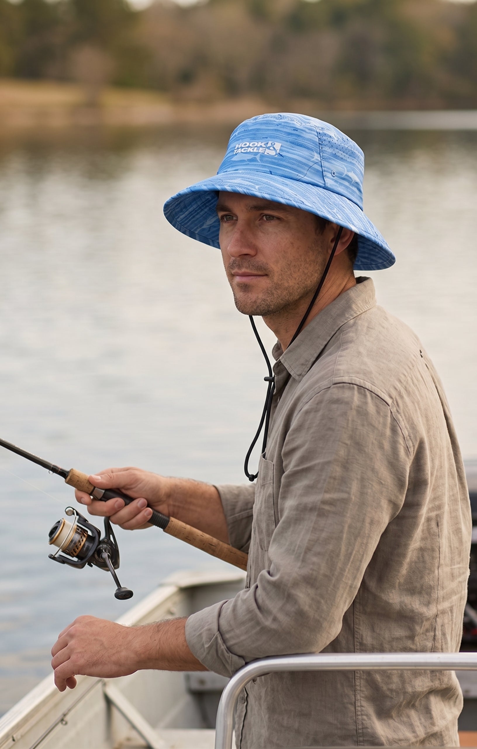 Marlin Latitude Printed Bucket Hat by Hook & Tackle