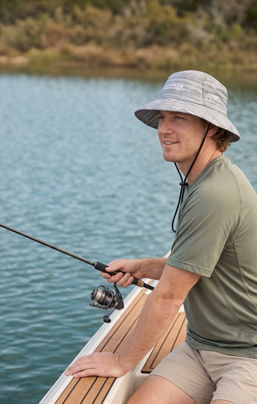Marlin Latitude Printed Bucket Hat by Hook & Tackle