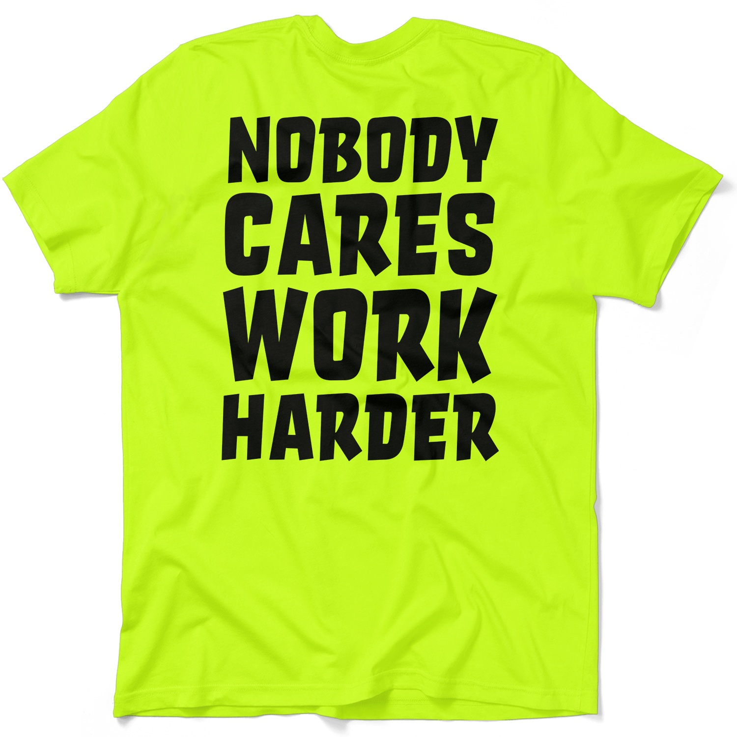 Nobody Cares - Safety Yellow T-Shirt by Armed American Supply