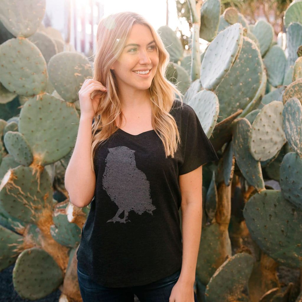 Distressed Owl Women's T-Shirt | Lucky Owl by Live Love Spa