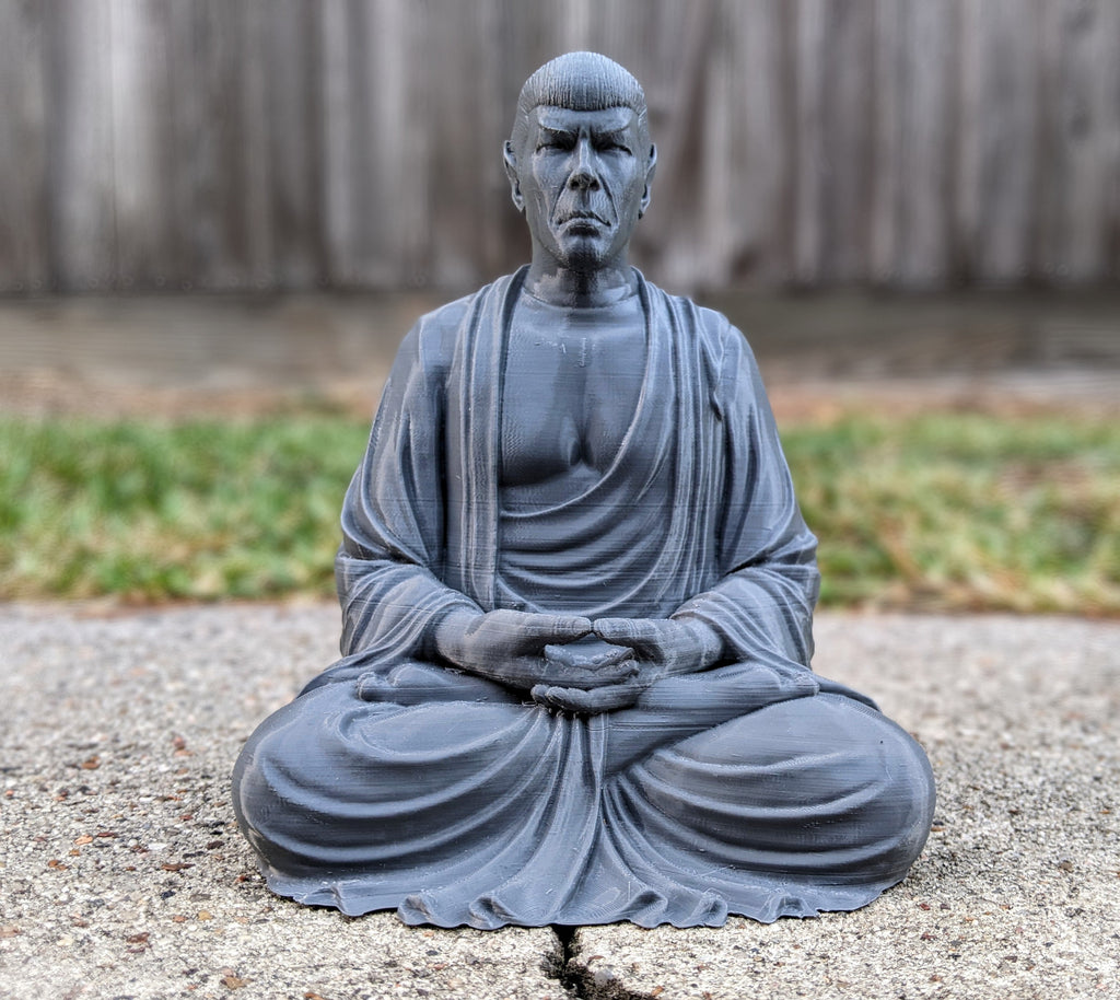 3D Printed Spock Buddha figure by Taylors 3D Print Lab