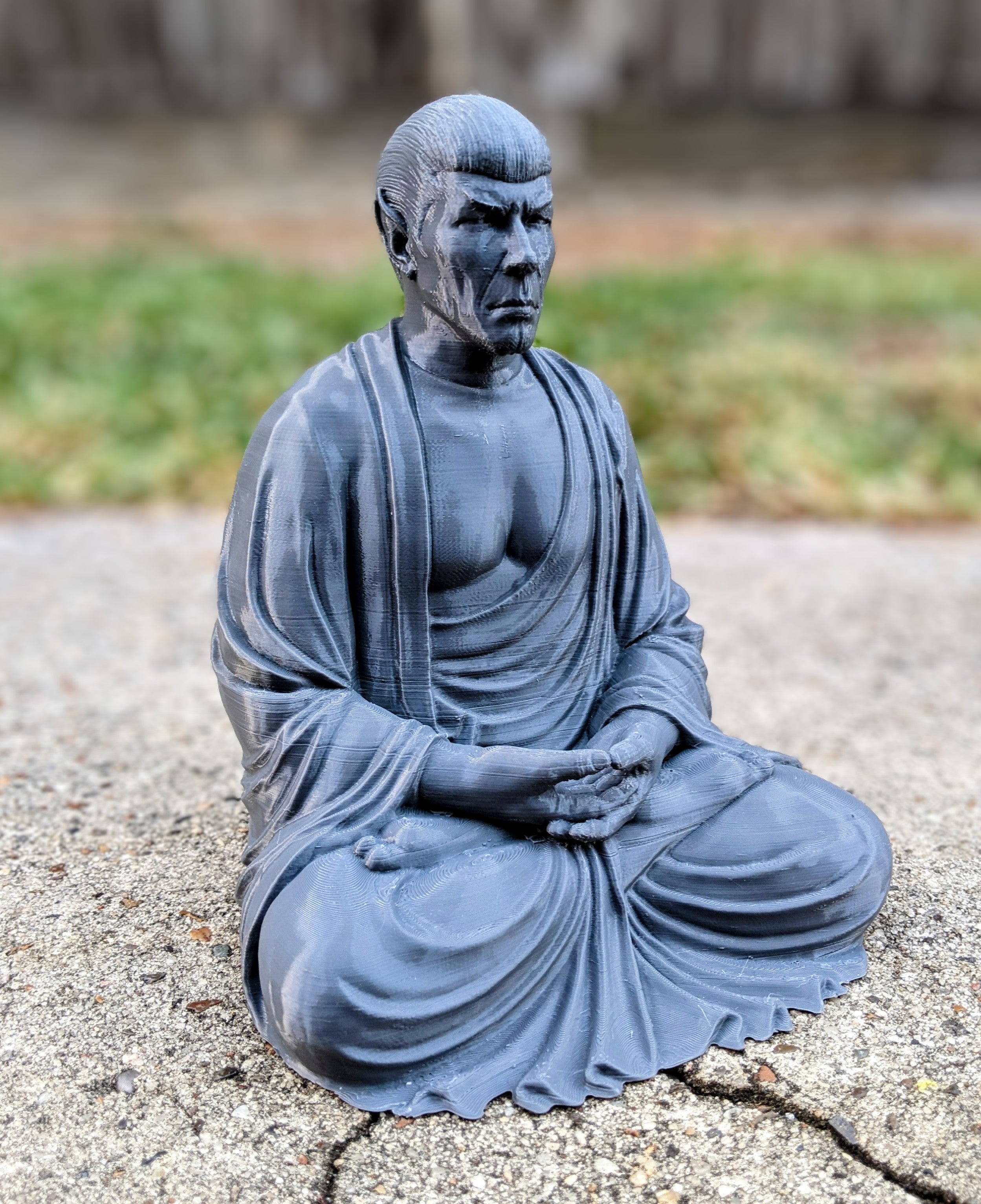 3D Printed Spock Buddha figure by Taylors 3D Print Lab