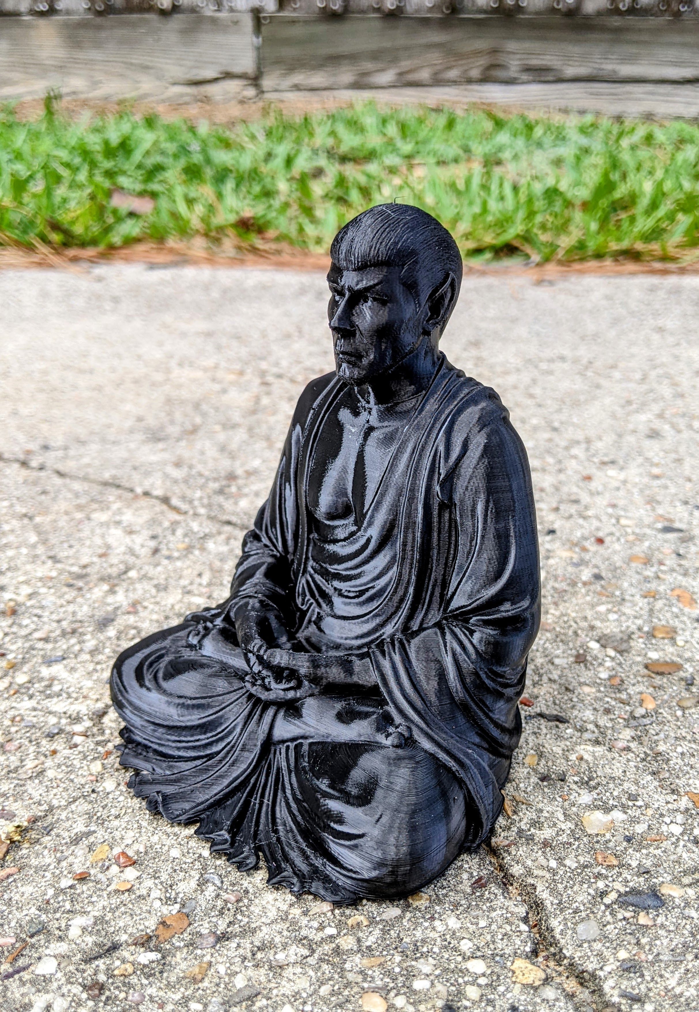 3D Printed Spock Buddha figure by Taylors 3D Print Lab