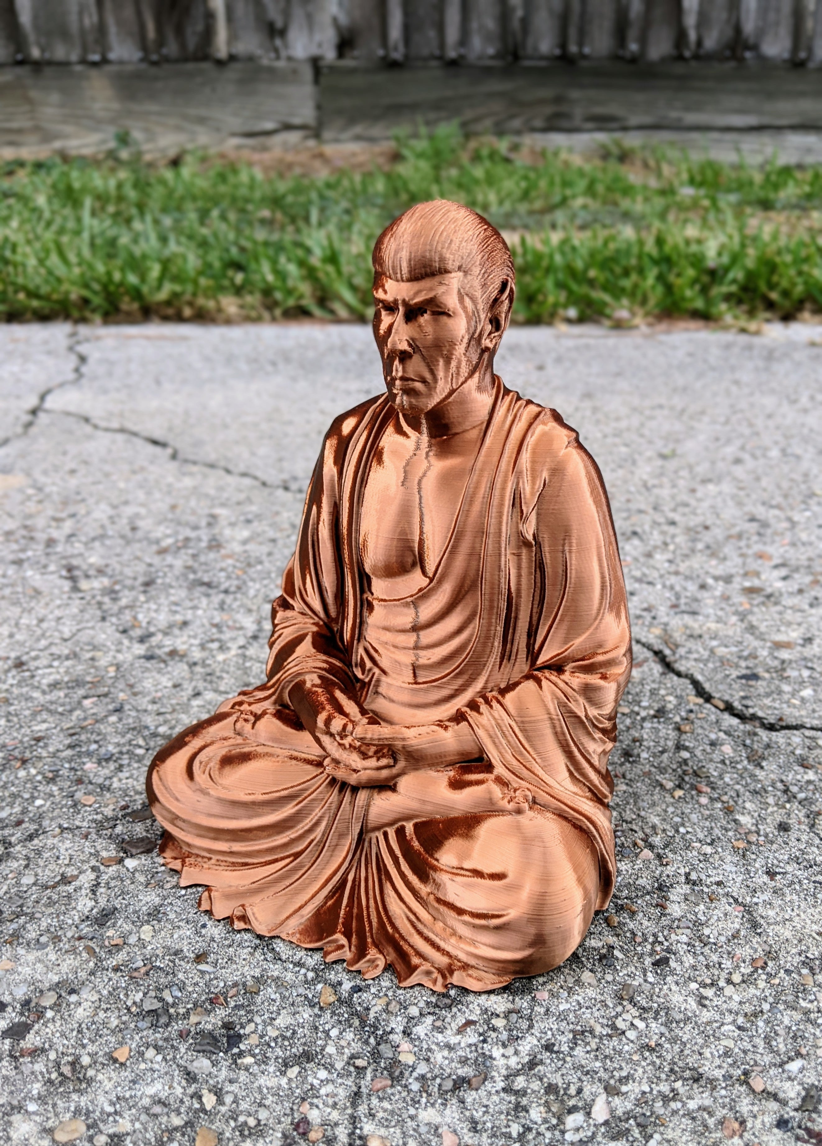 3D Printed Spock Buddha figure by Taylors 3D Print Lab