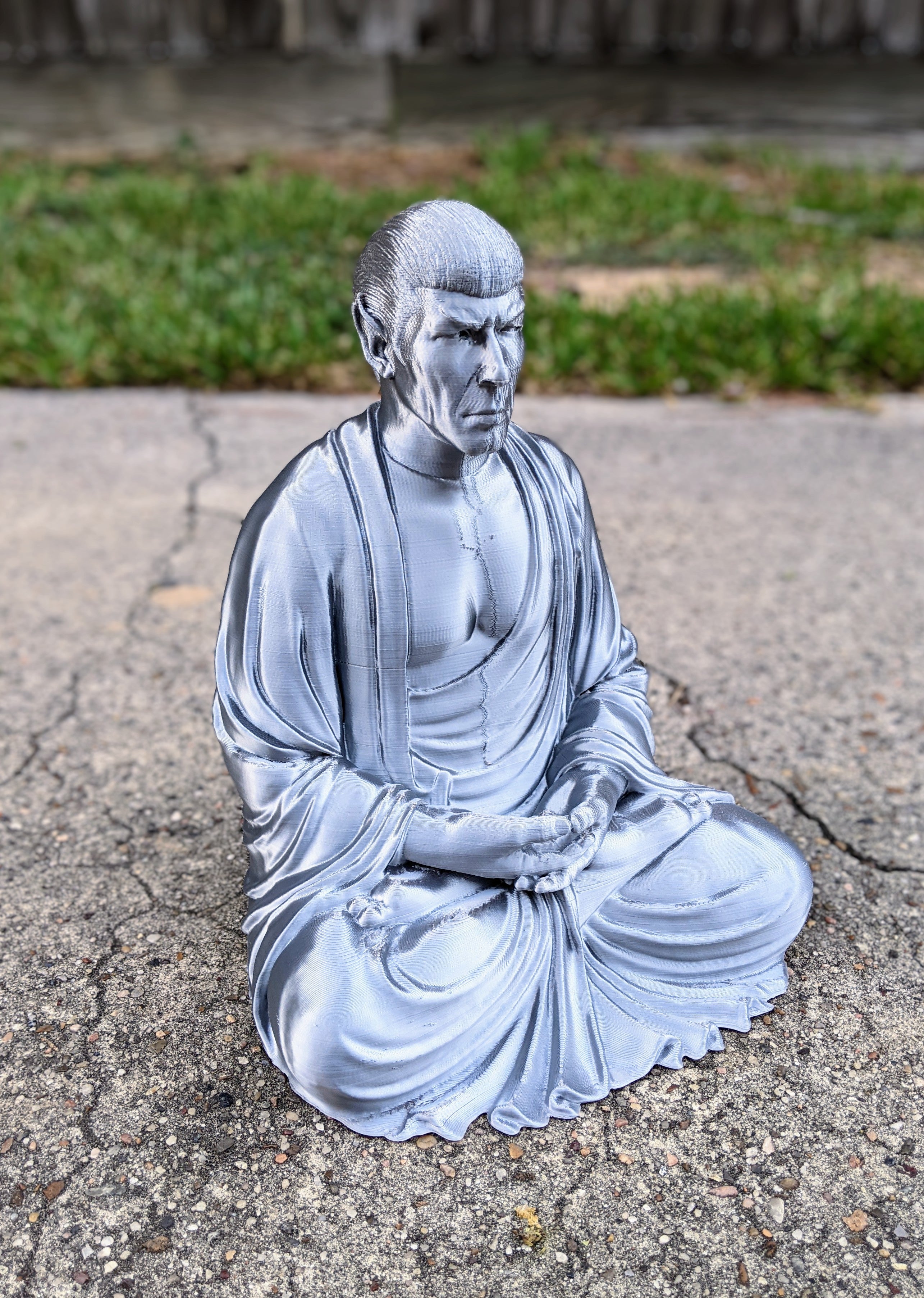 3D Printed Spock Buddha figure by Taylors 3D Print Lab